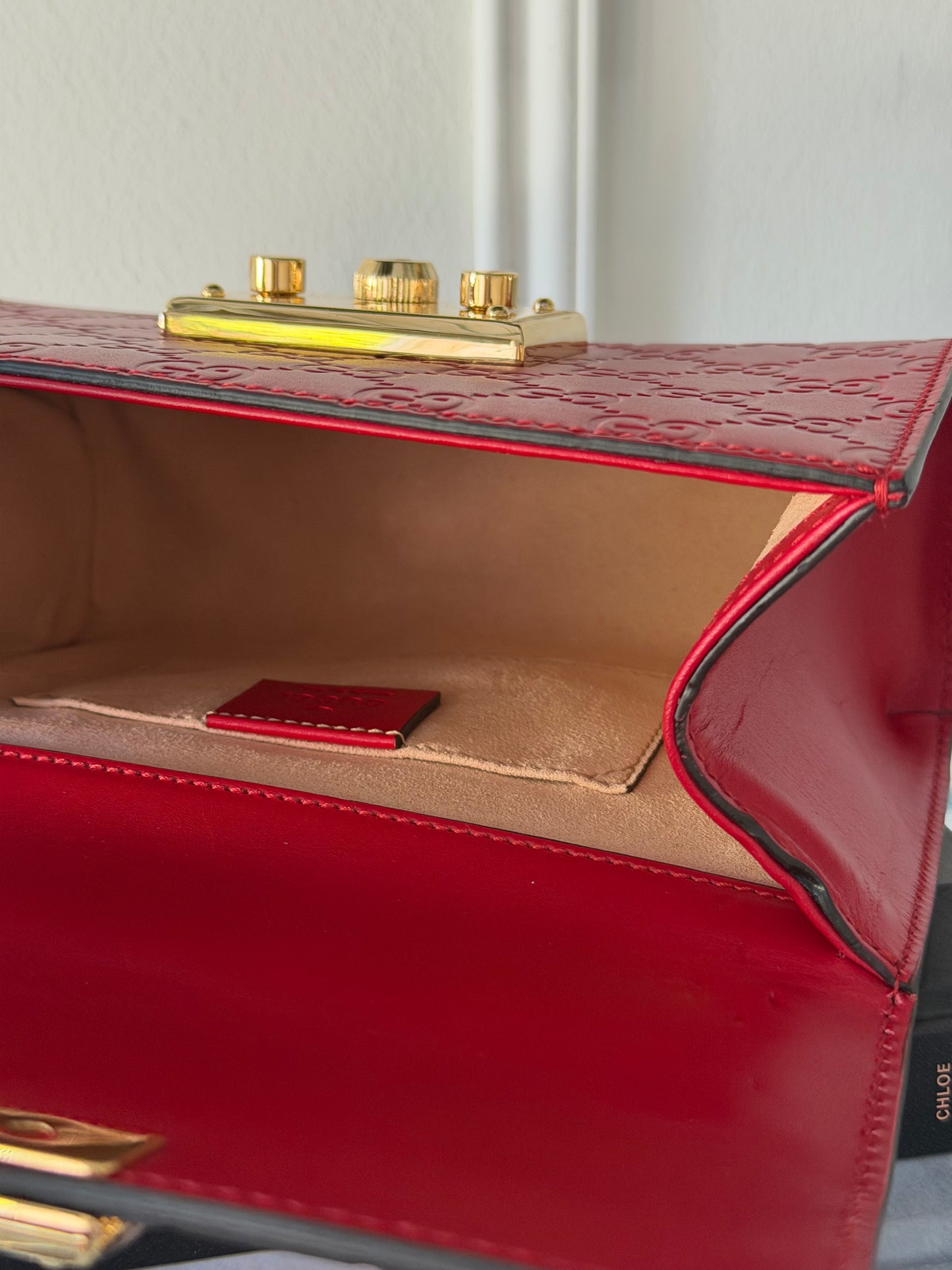 Pre-Owned Red Guccissima Leather Handbag
