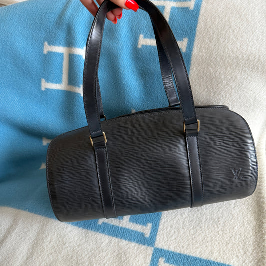 Pre-Owned Black Epileather Soufflot Handbag