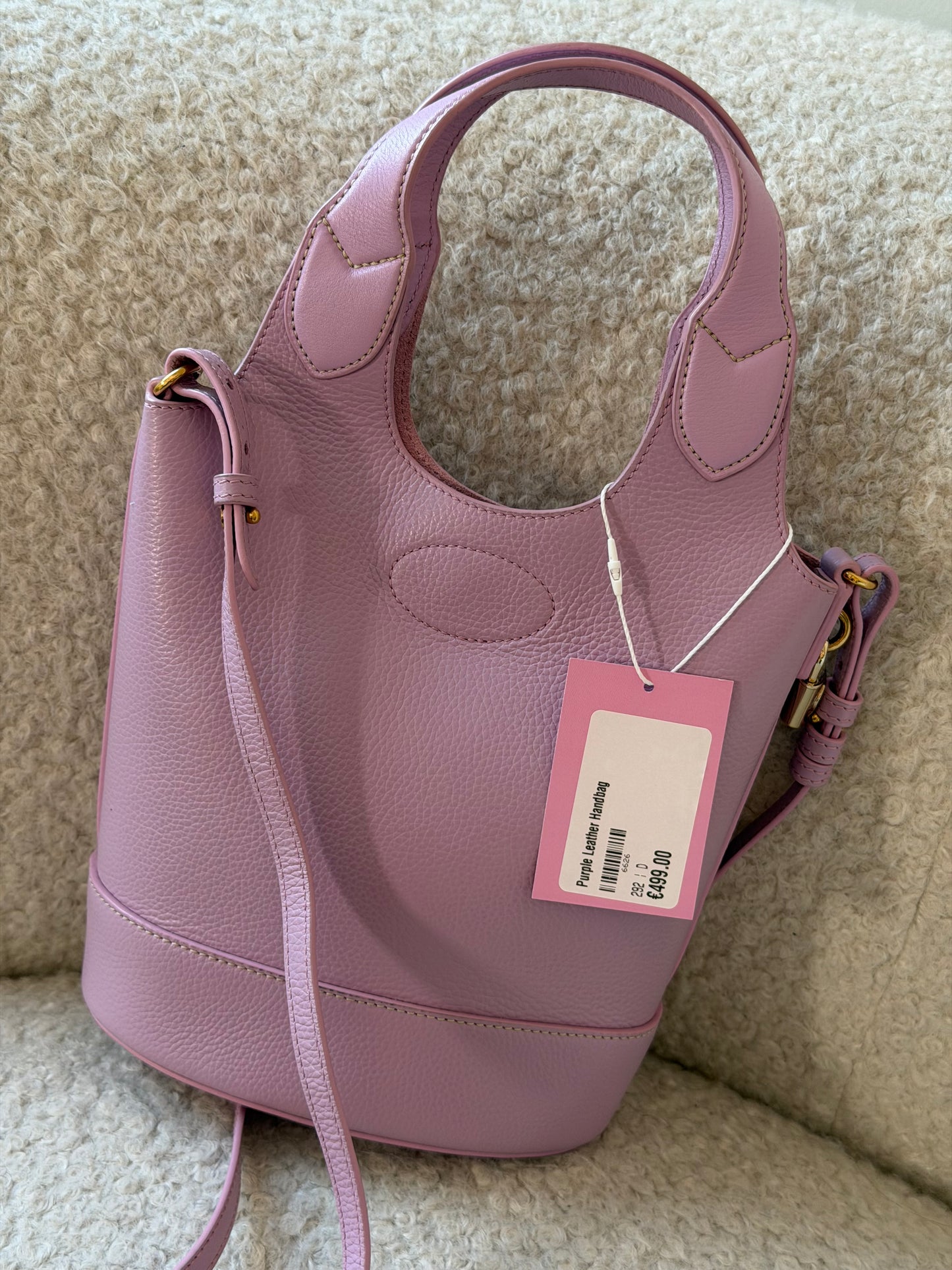 Purple Leather Handbag
