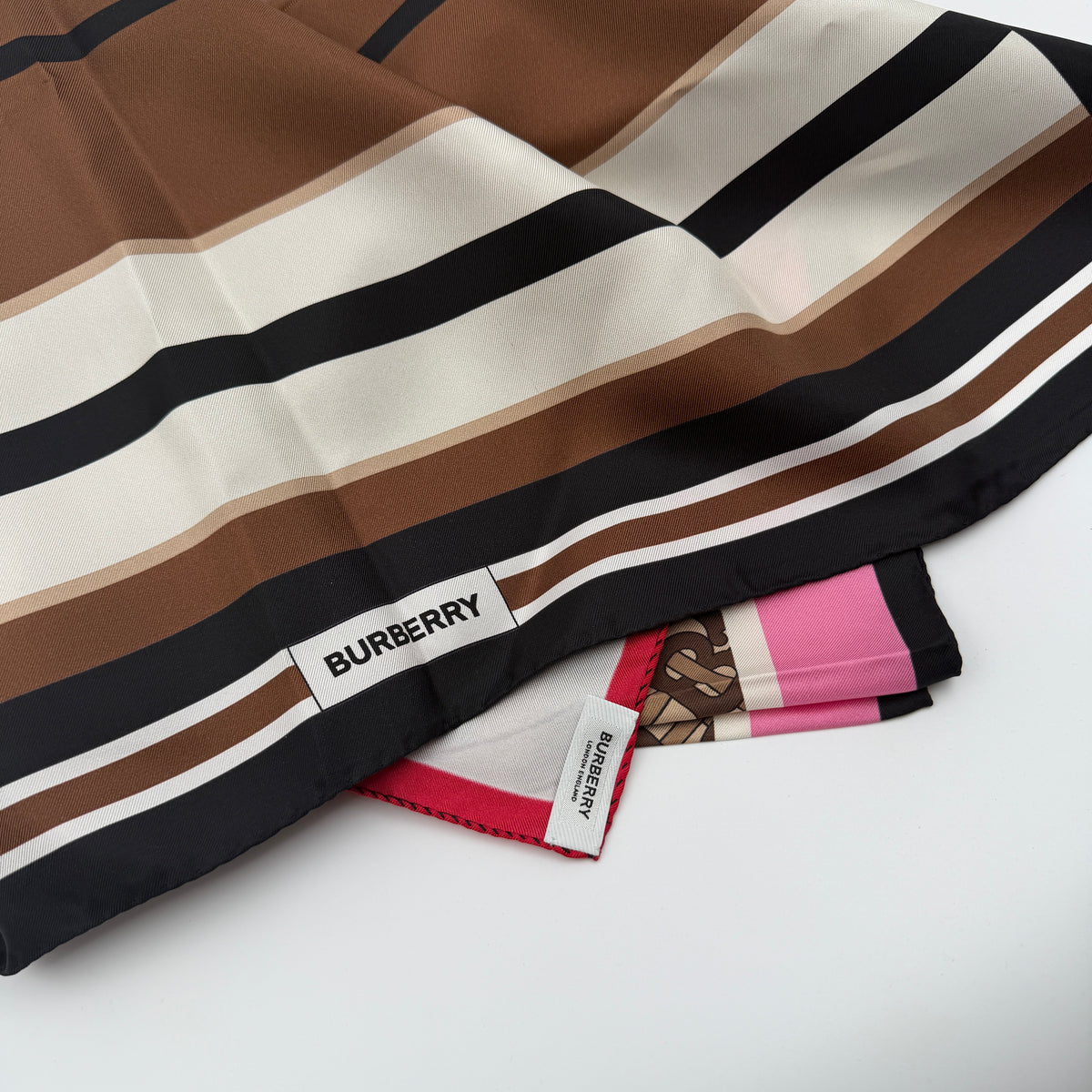 Pre-Owned Brown Silk Scarf