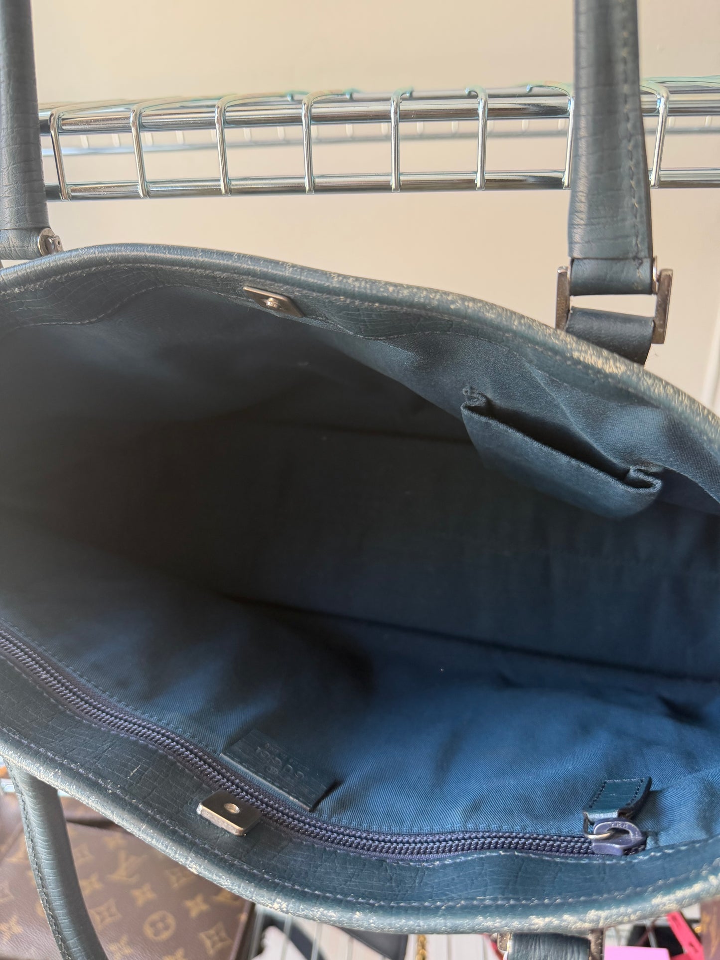 Beige/Navy GG Supreme Canvas Tote