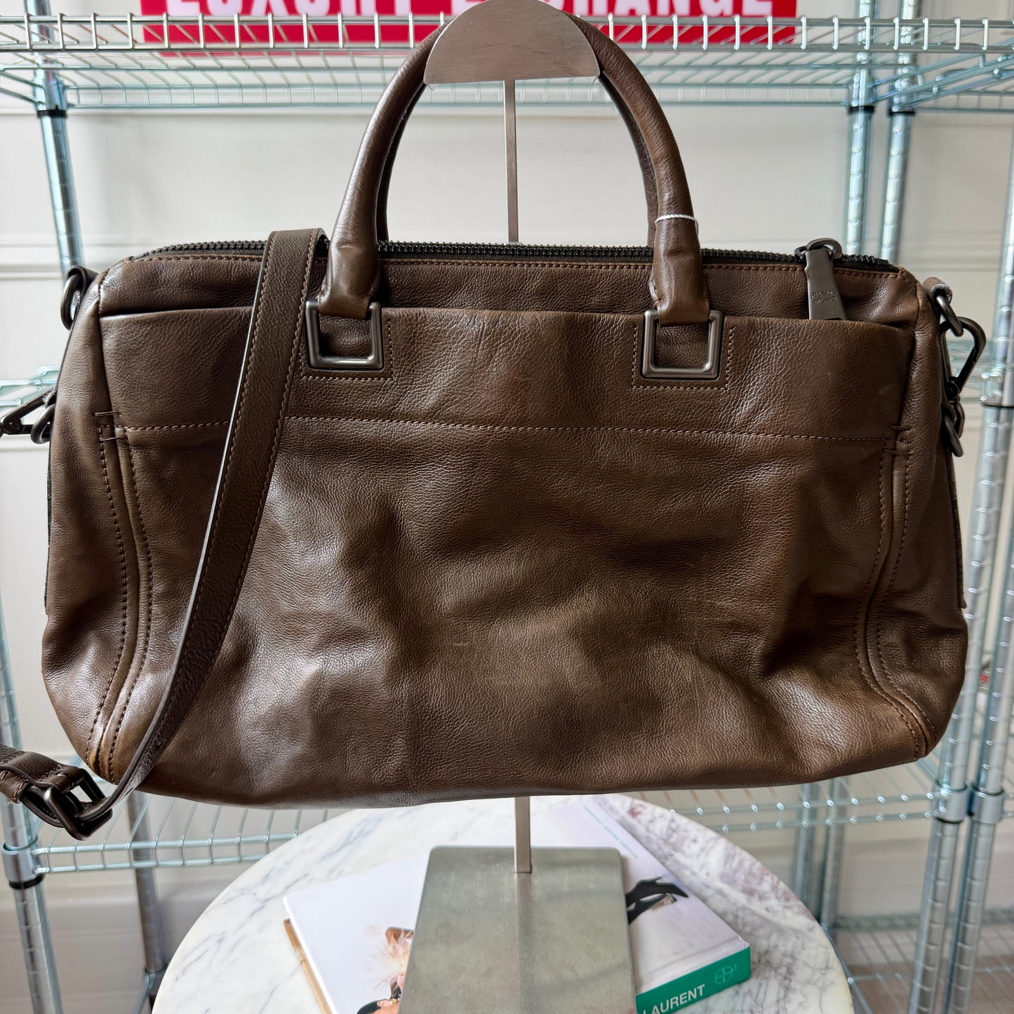 Pre-Owned Brown Leather Shoulder Bag