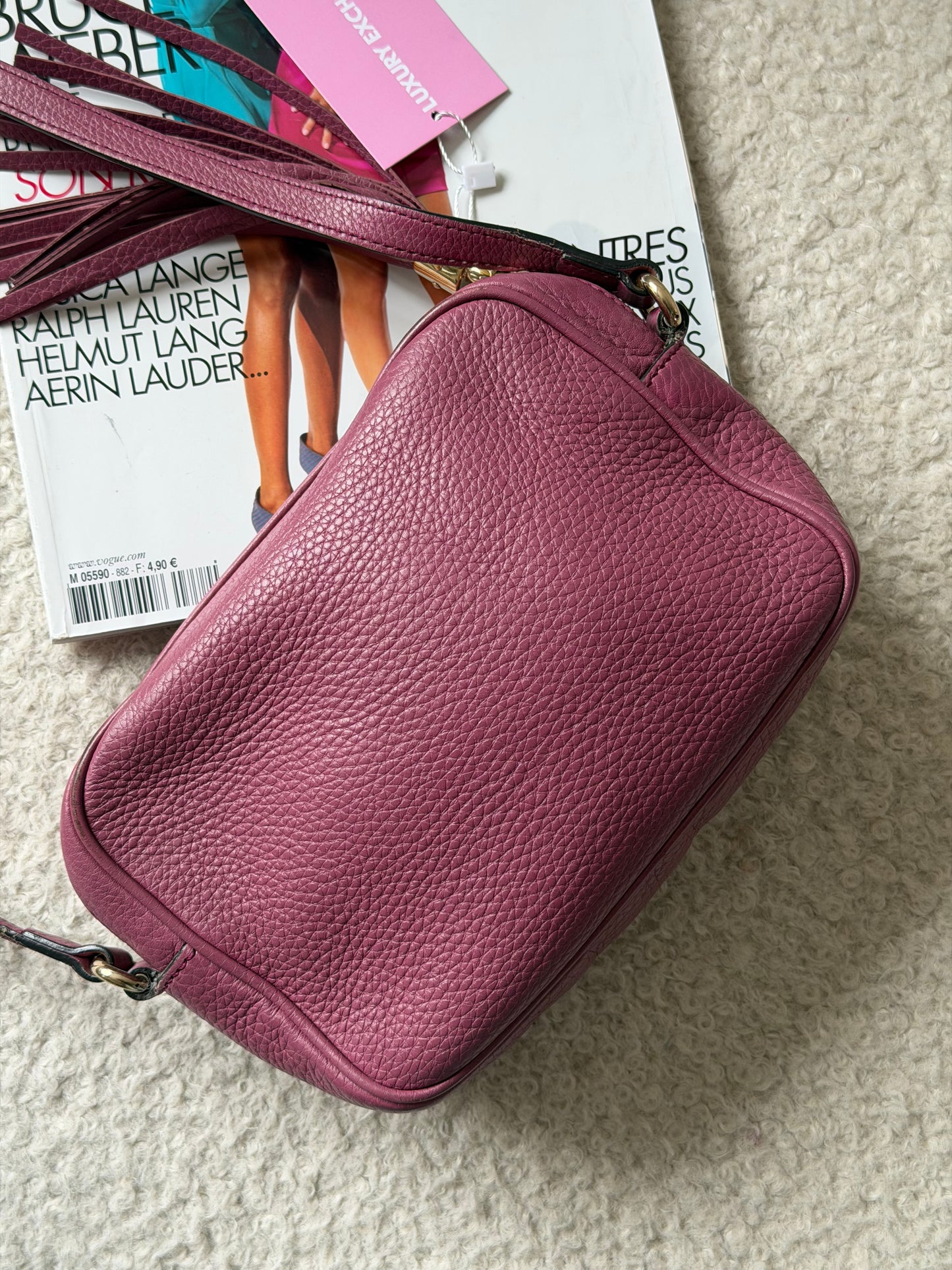 Pre-Owned Purple Leather Soho Disco Crossbody Bag