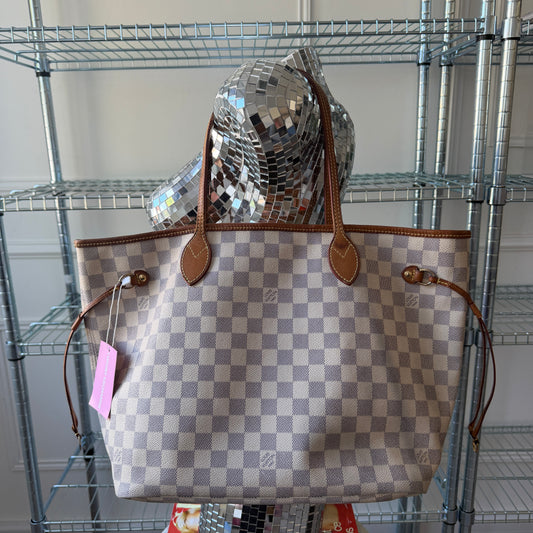 Pre-Owned Damier Azur Canvas Neverfull MM