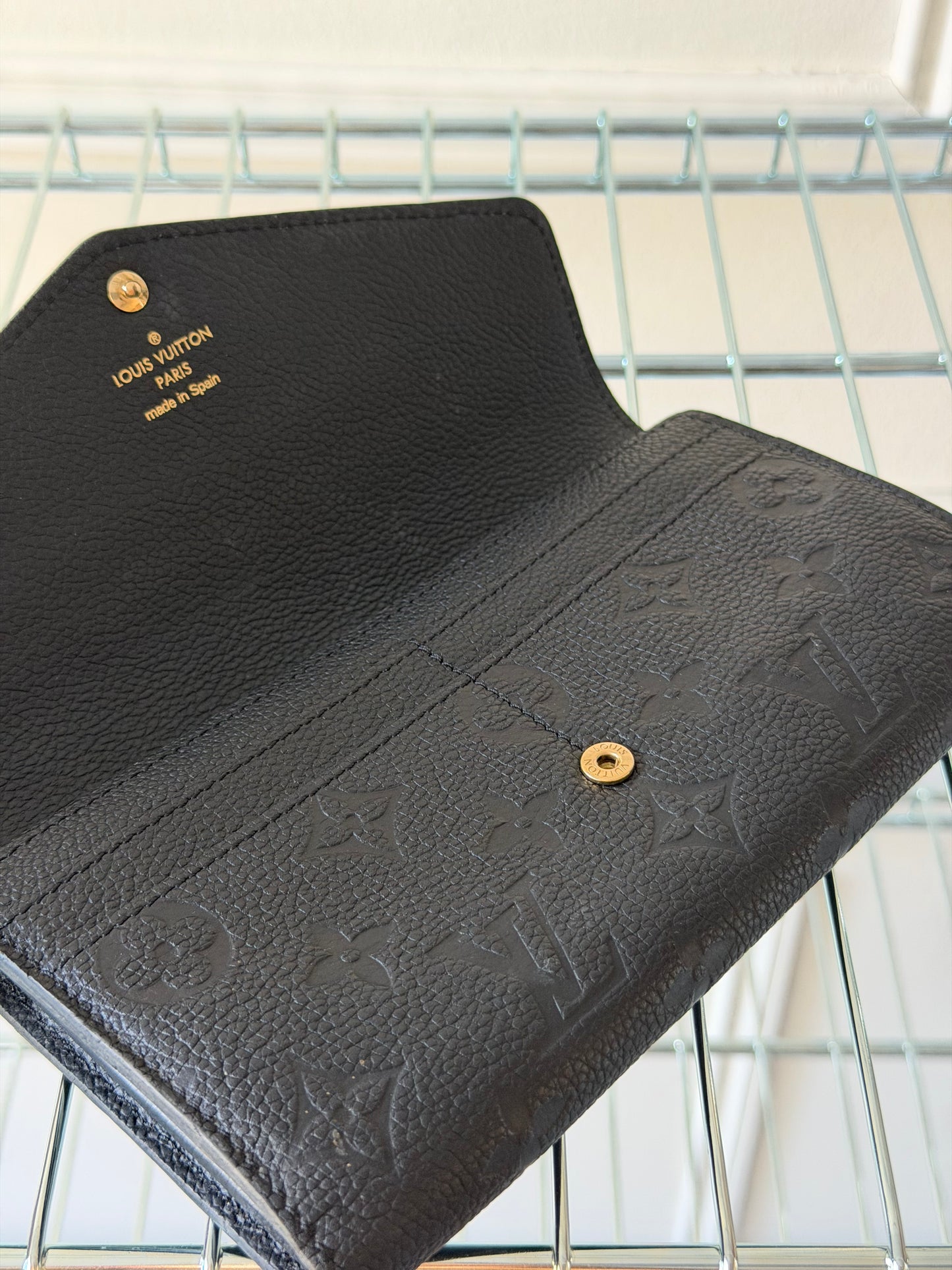 Pre-Owned Black Monogram Empreinte Leather Wallet