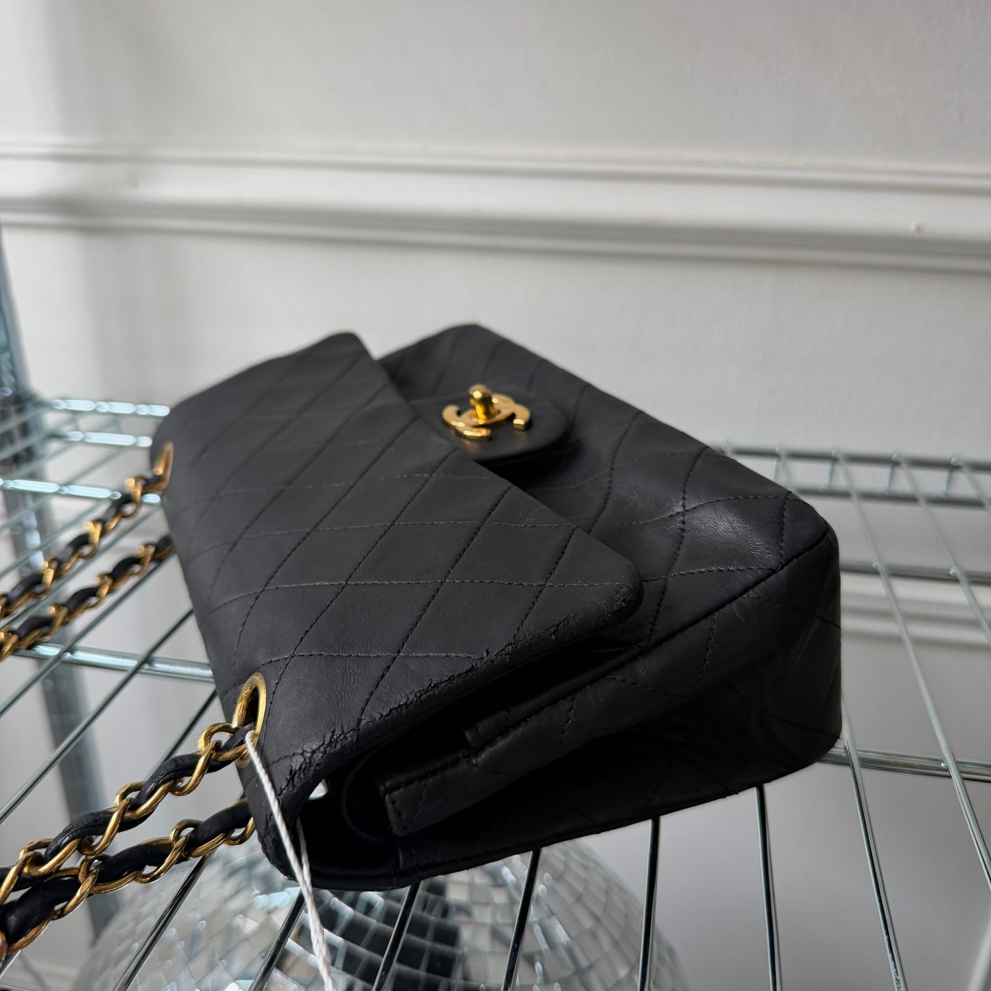 Black Lambskin Small Classic Double Flap 24KGHW