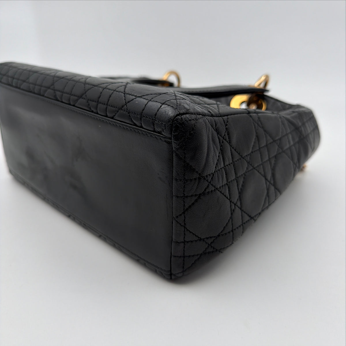 Pre-Owned Black Cannage Lambskin Lady Dior