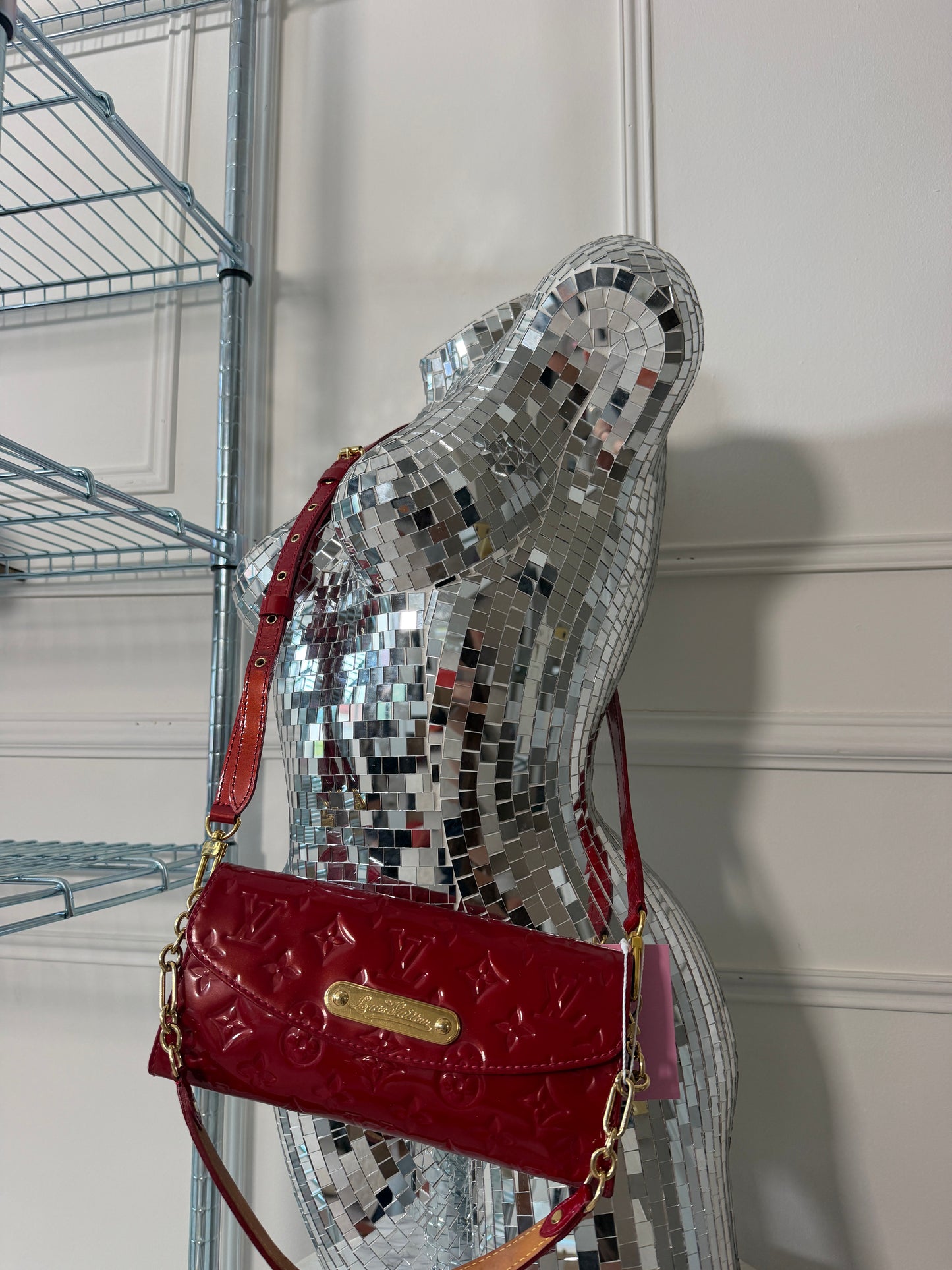 Pre-Owned Red Vernis Leather Handbag - 2 Way