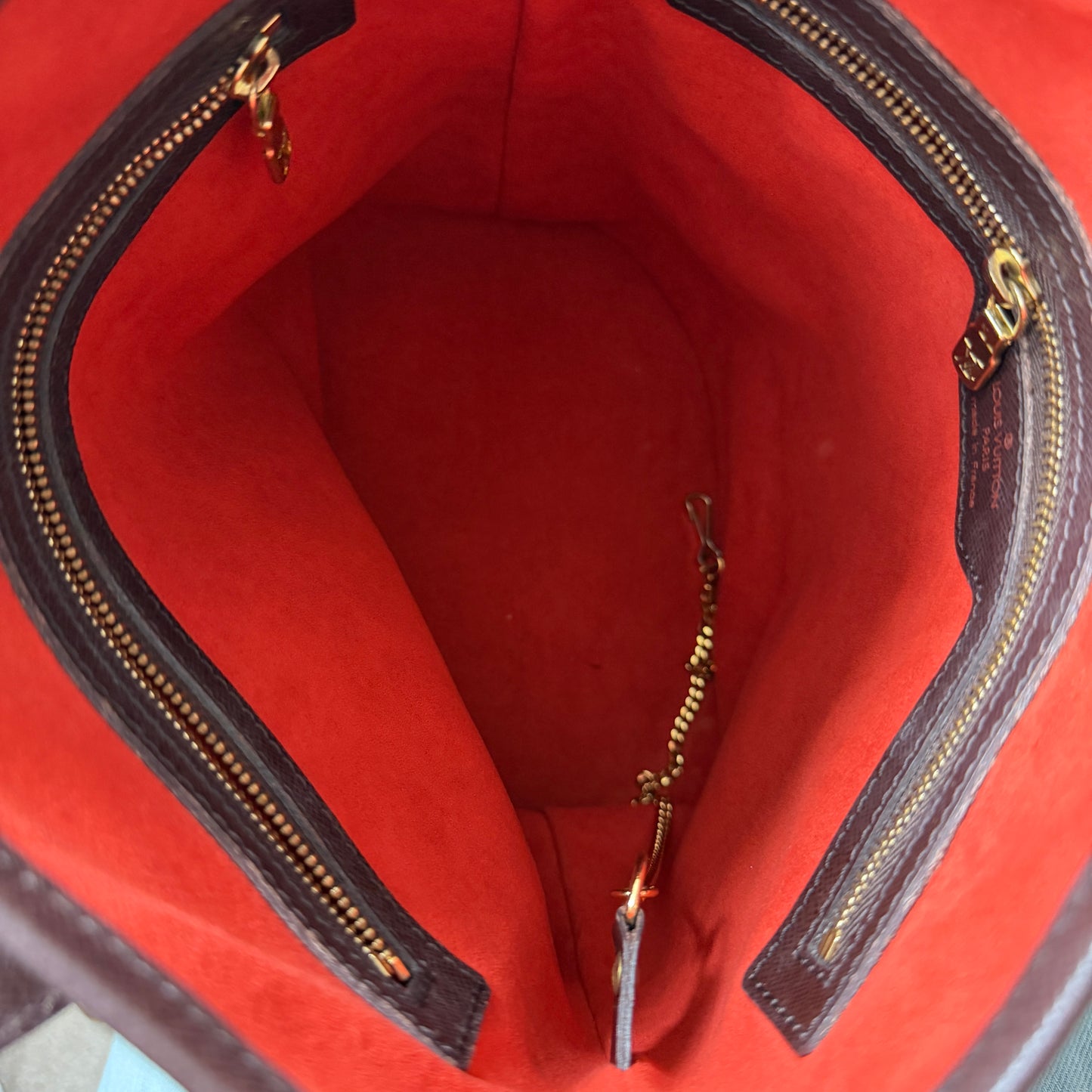 Pre-Owned Damier Ebene Canvas Bucket Bag PM