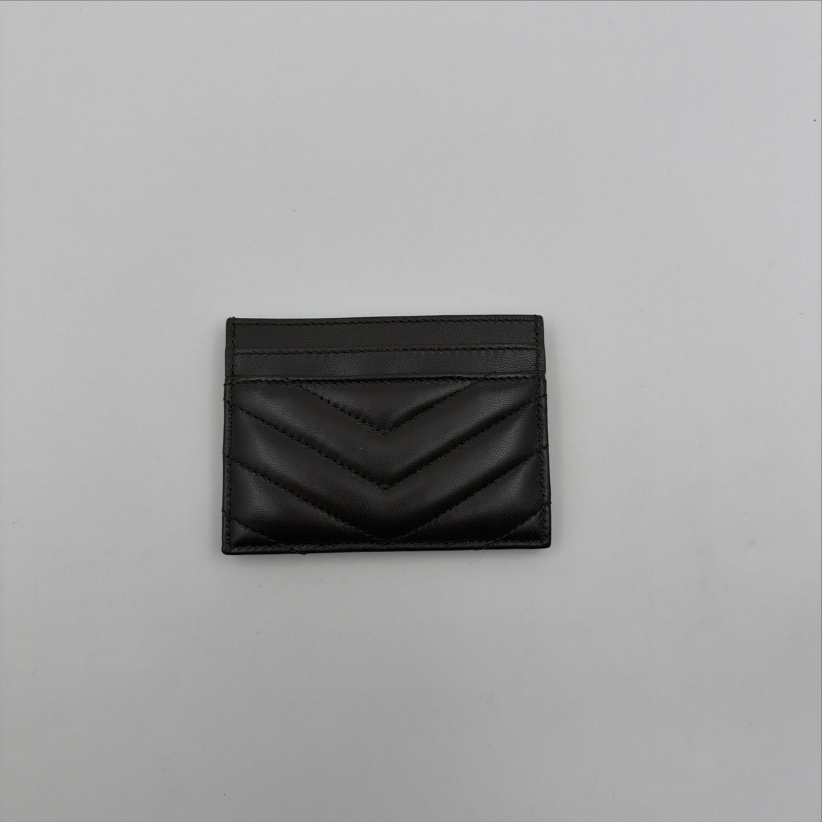 Pre-Owned Green Lambskin Leather Cardholder