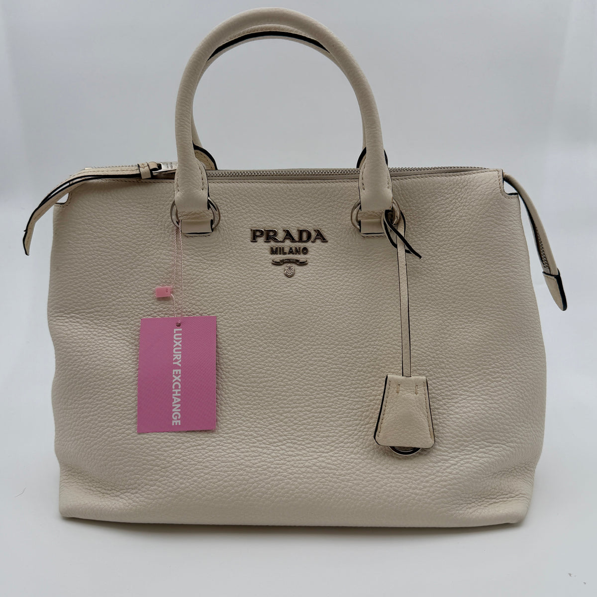 Pre-Owned White Leather Crossbody Bag