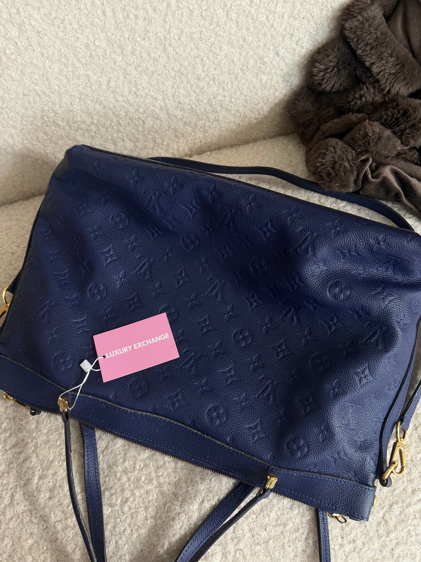 Pre-Owned Cobalt Blue Monogram Empreinte Leather Shoulder Bag