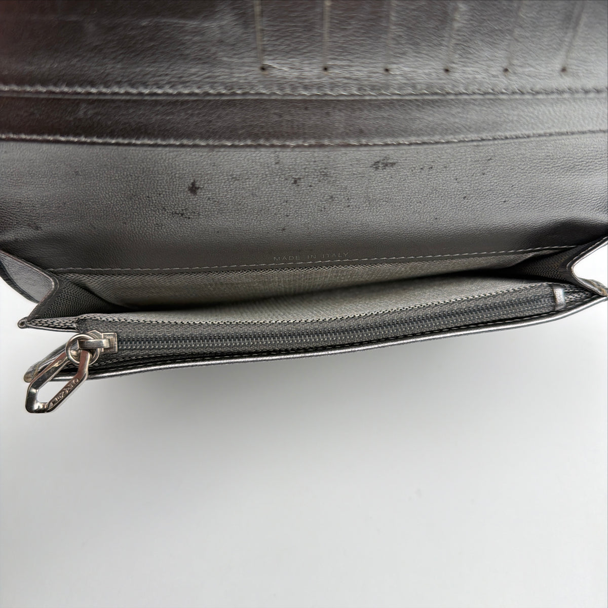 Pre-Owned Black Piano-Quilted Lambskin Organiser Wallet