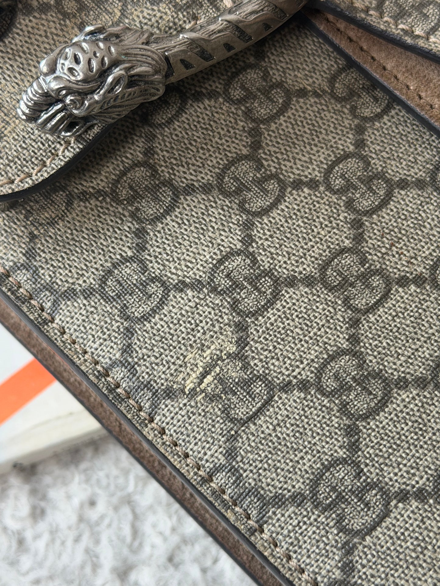 Pre-Owned GG Supreme Canvas Dionysus Shoulder Bag