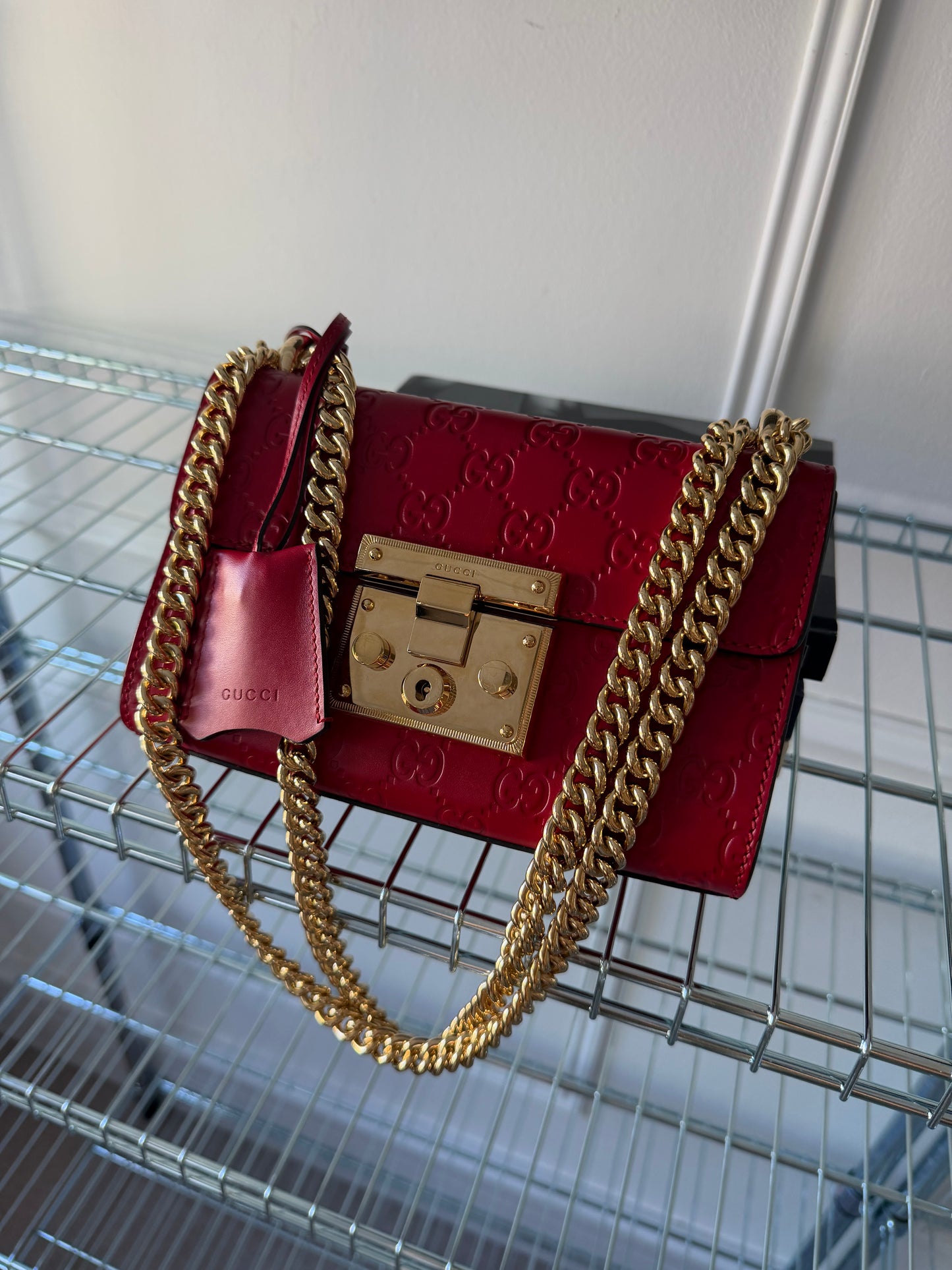 Pre-Owned Red Guccissima Leather Handbag