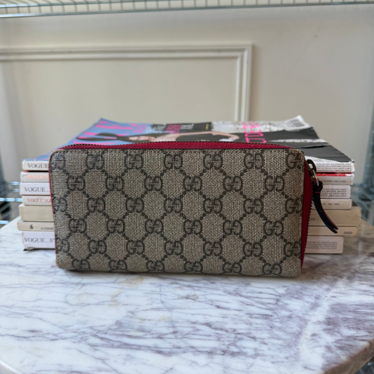 Pre-Owned GG Supreme Coated Canvas Wallet