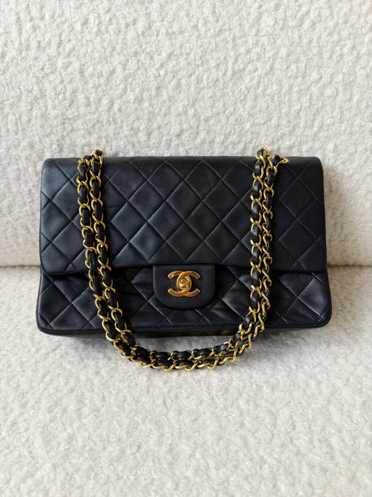 1994-96 Lambskin Medium Classic Double Flap 24K Gold Plated Hardware