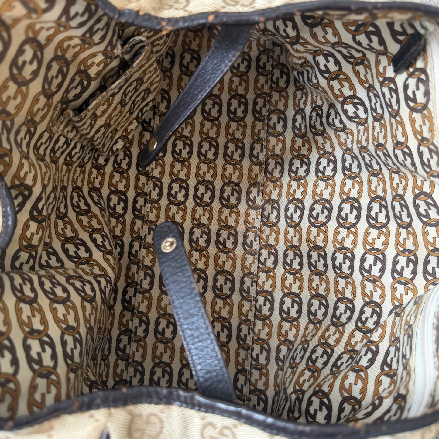 Pre-Owned Beige GG Canvas Princy Shopper Tote