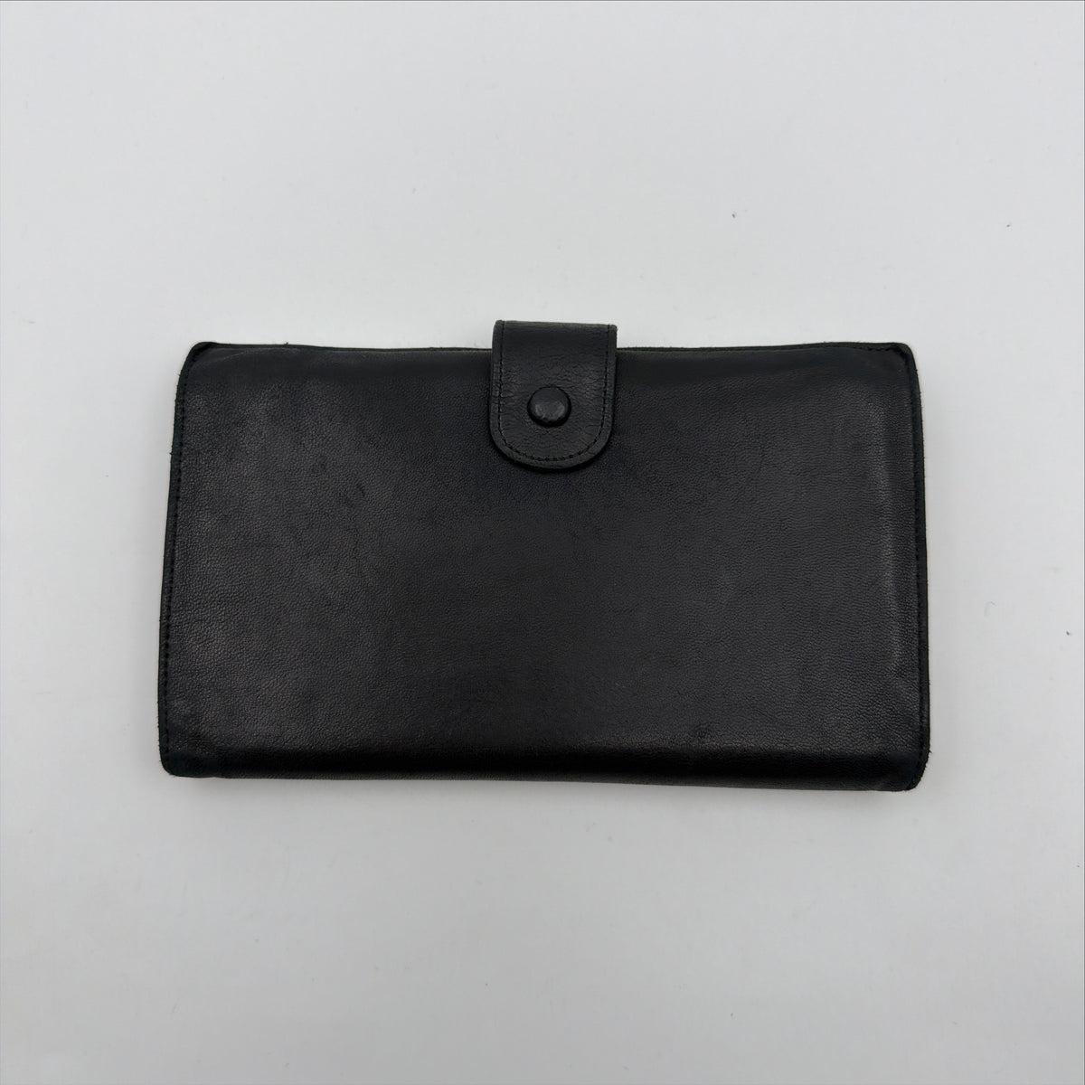 Pre-Owned Black Timeless Lambskin Leather Wallet