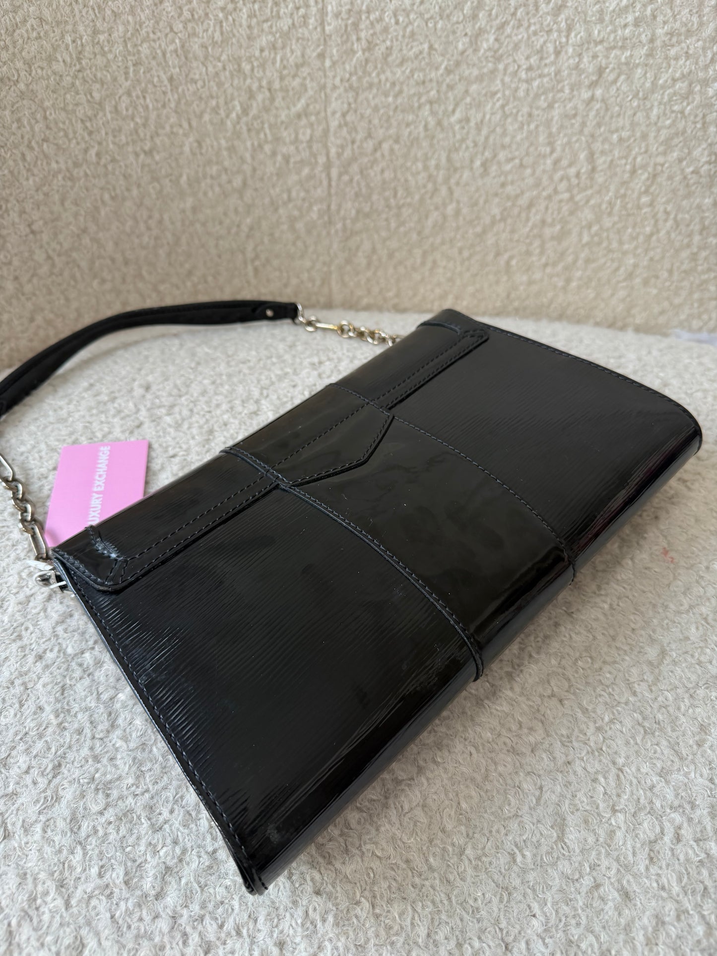 Black Electric Epi Lena Shoulder Bag