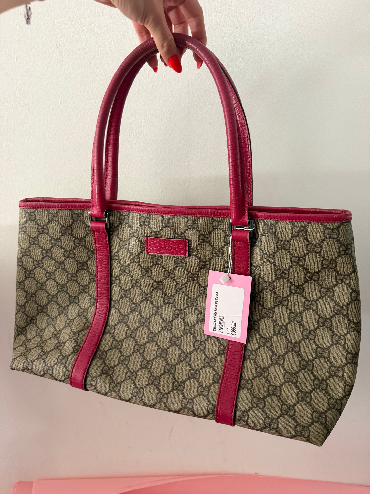 Pre-Owned GG Supreme Coated Canvas Shopper Tote