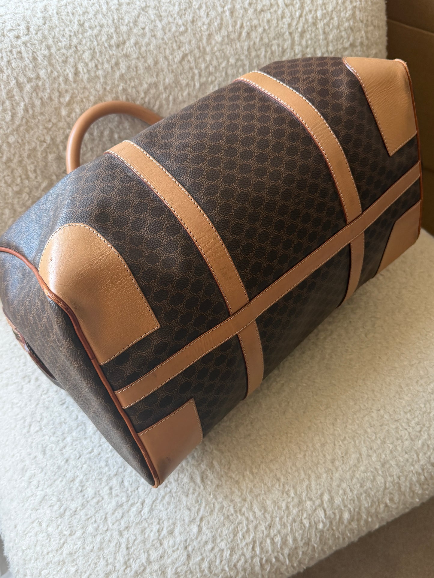 Pre-Owned Brown Macadam Canvas Travel Bag