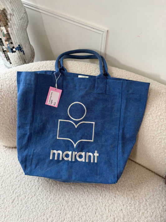Pre-Owned Blue Shopper Tote Bag