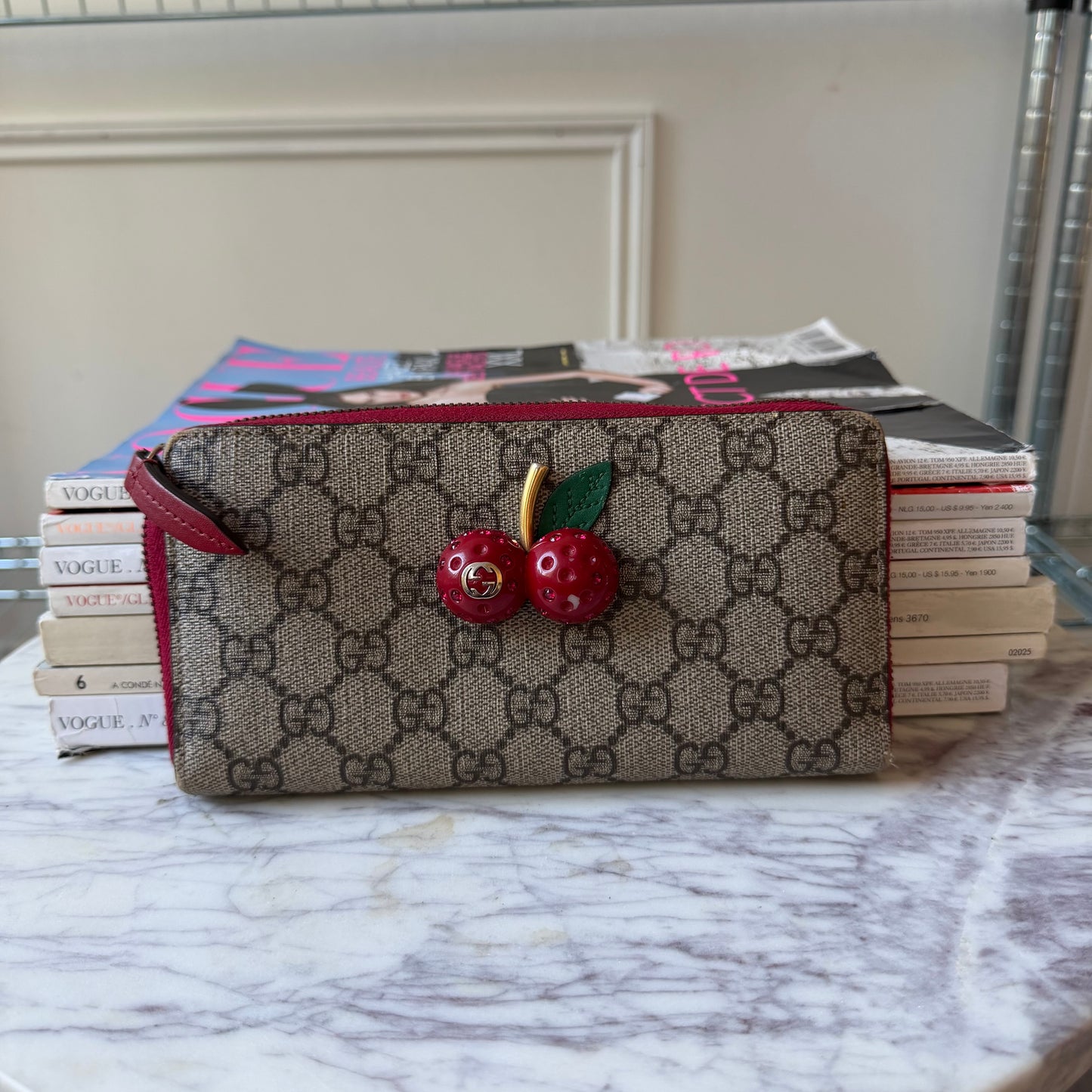 Pre-Owned GG Supreme Coated Canvas Wallet