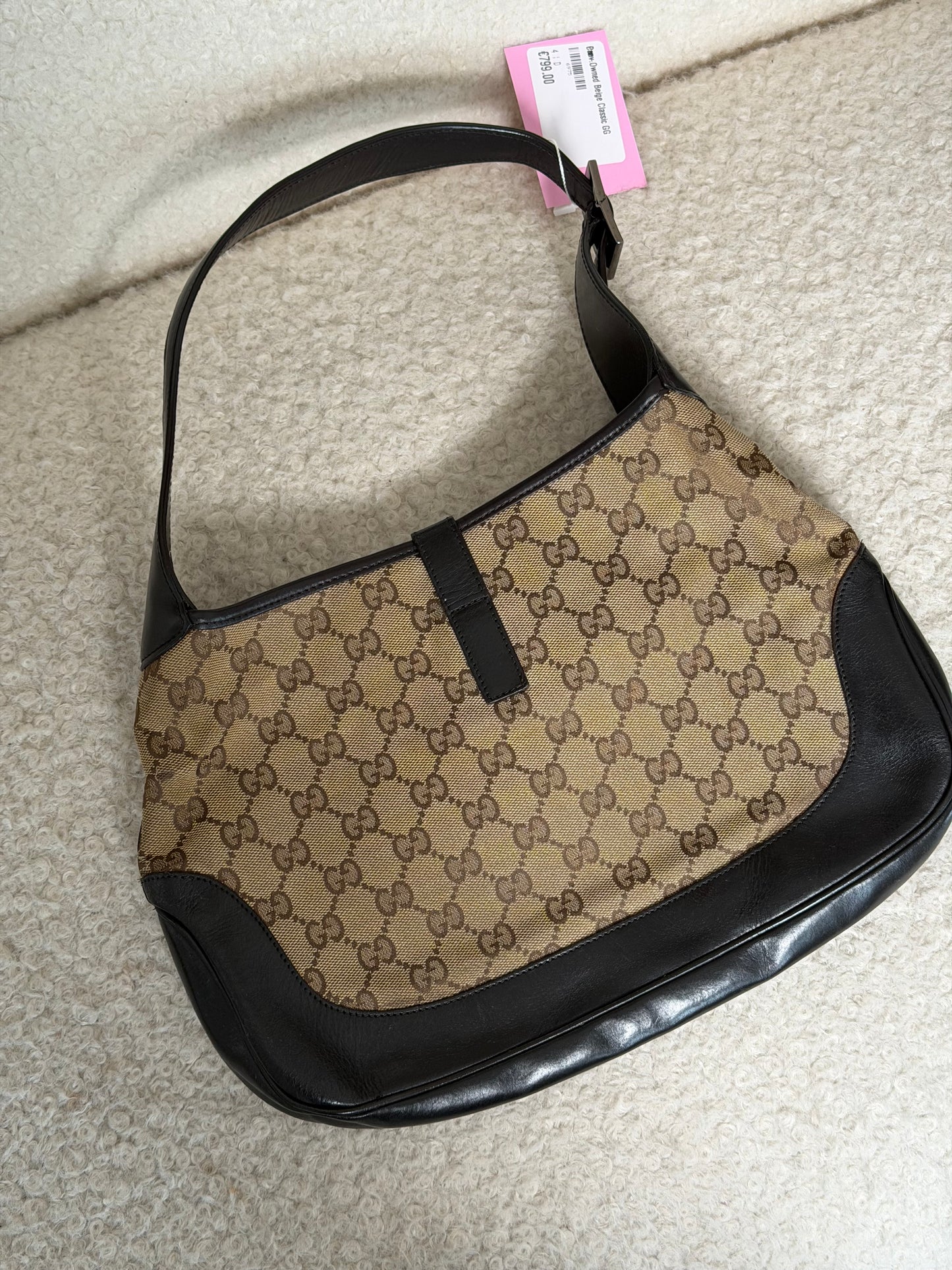 Pre-Owned Beige Classic GG Canvas Jackie