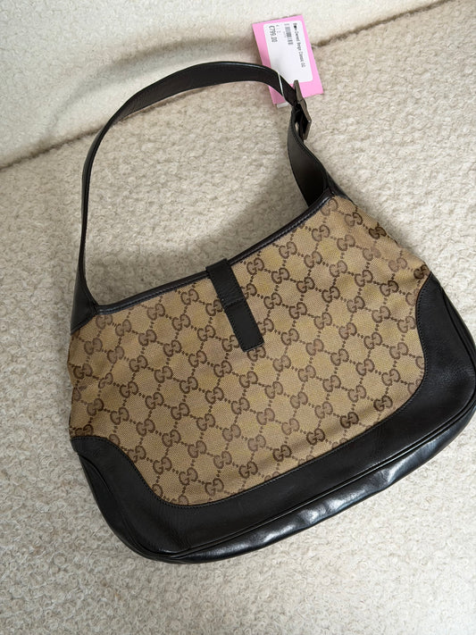 Pre-Owned Beige Classic GG Canvas Jackie