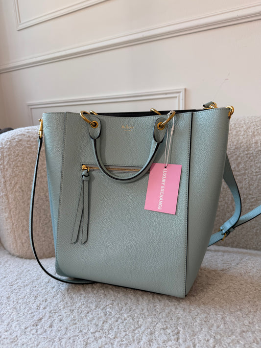 Light Blue Leather Handbag