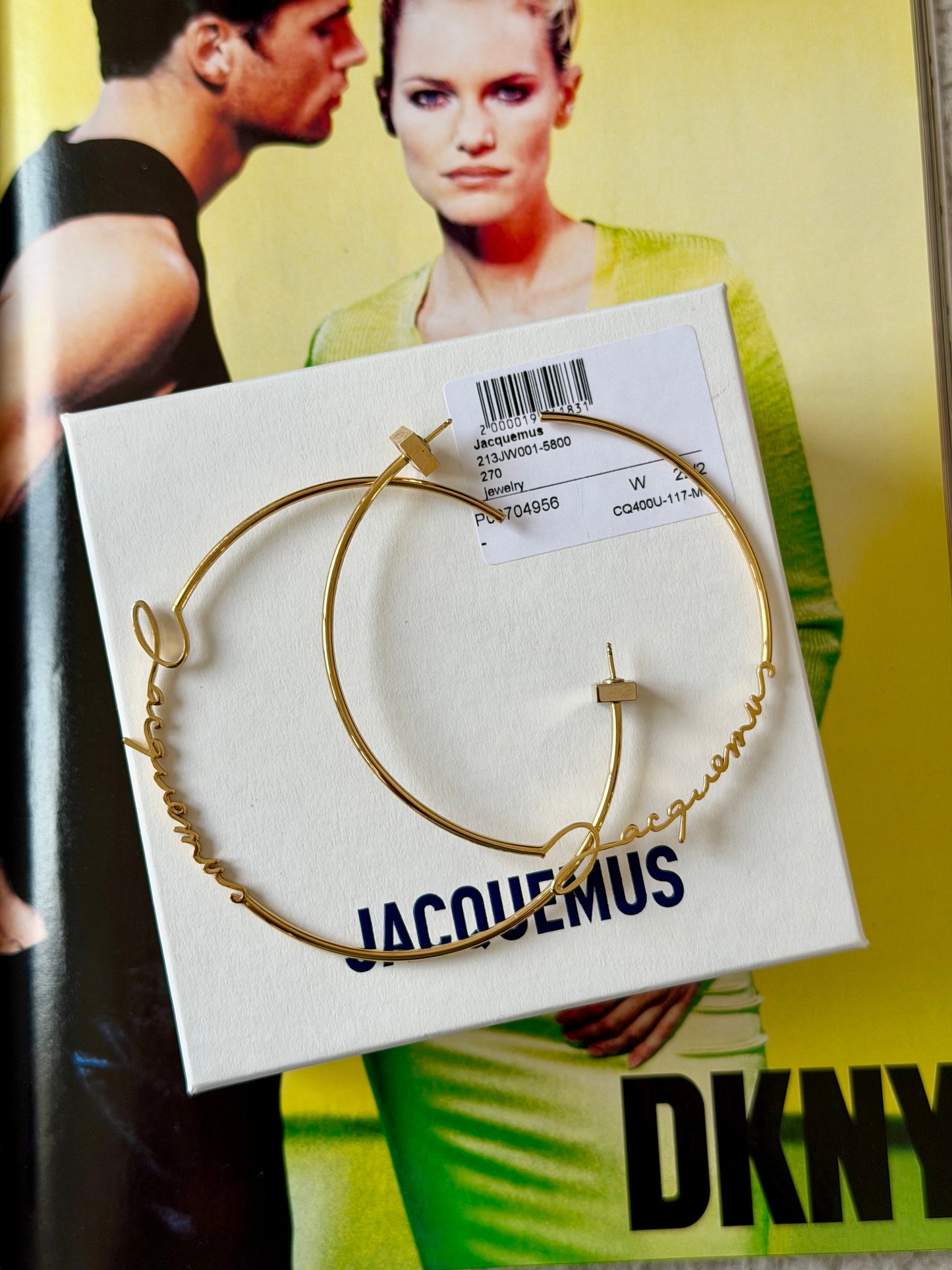 Pre-Owned Gold-Tone Metal Hoop Earrings