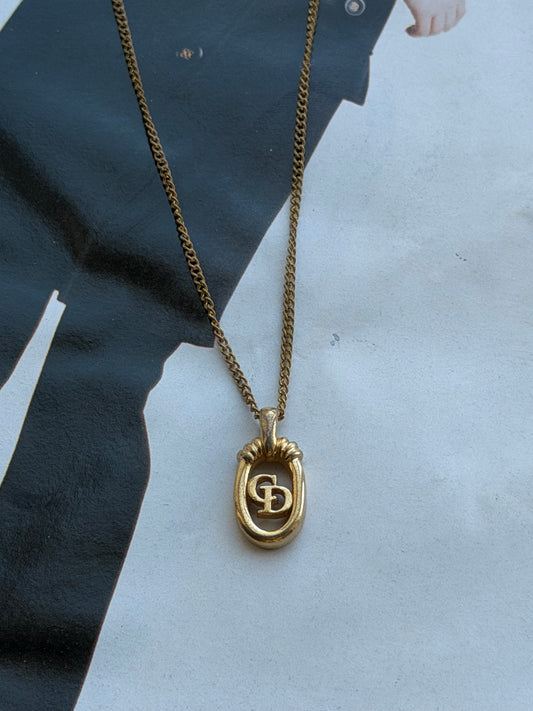 Pre-Owned Oval Gold-Tone Metal Neckalce