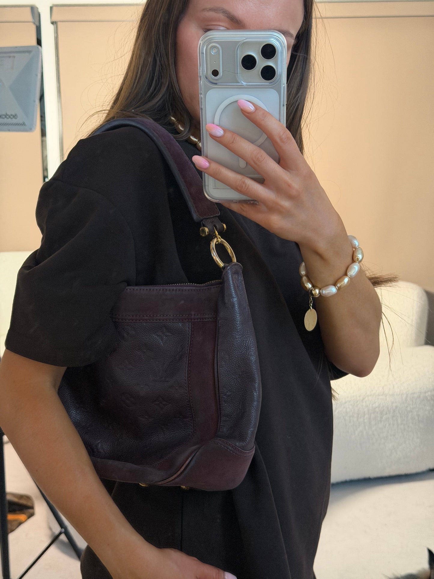 Pre-Owned Purple Monogram Empreinte Leather Handbag
