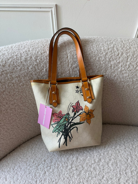 Beige/Yellow GG Supreme Canvas Floral Tote