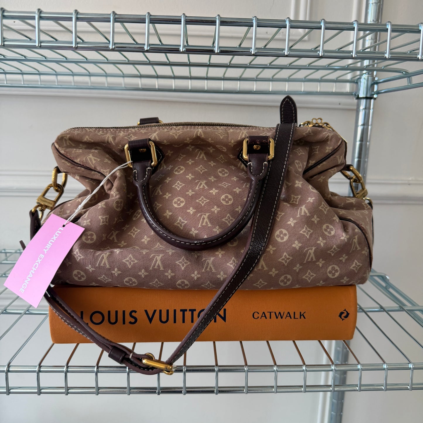 Pre-Owned Brown Mini Lin Canvas Speedy 30