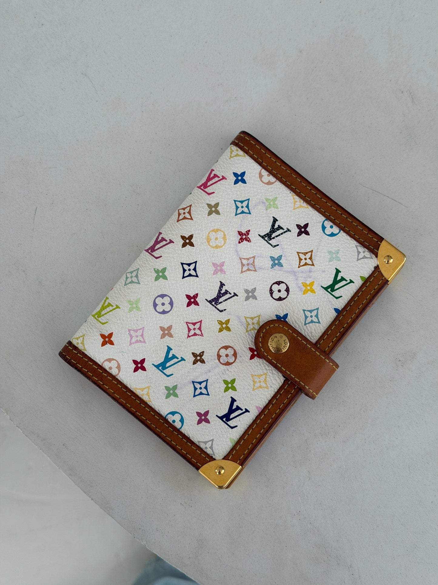 Pre-Owned Multicolore Monogram Canvas Agenda