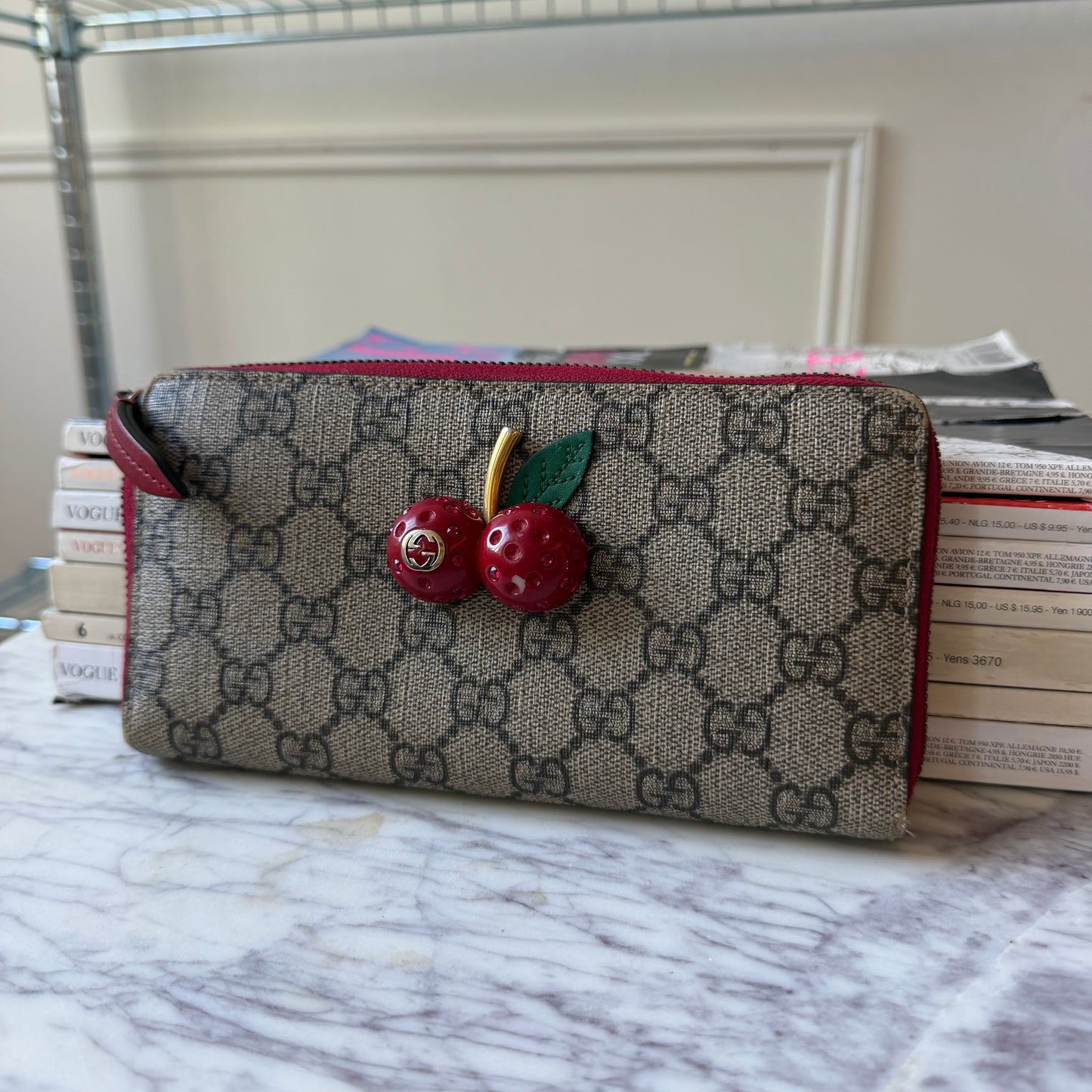 Pre-Owned GG Supreme Coated Canvas Wallet
