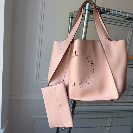 Pre-Owned Pink Leather Shopper Tote
