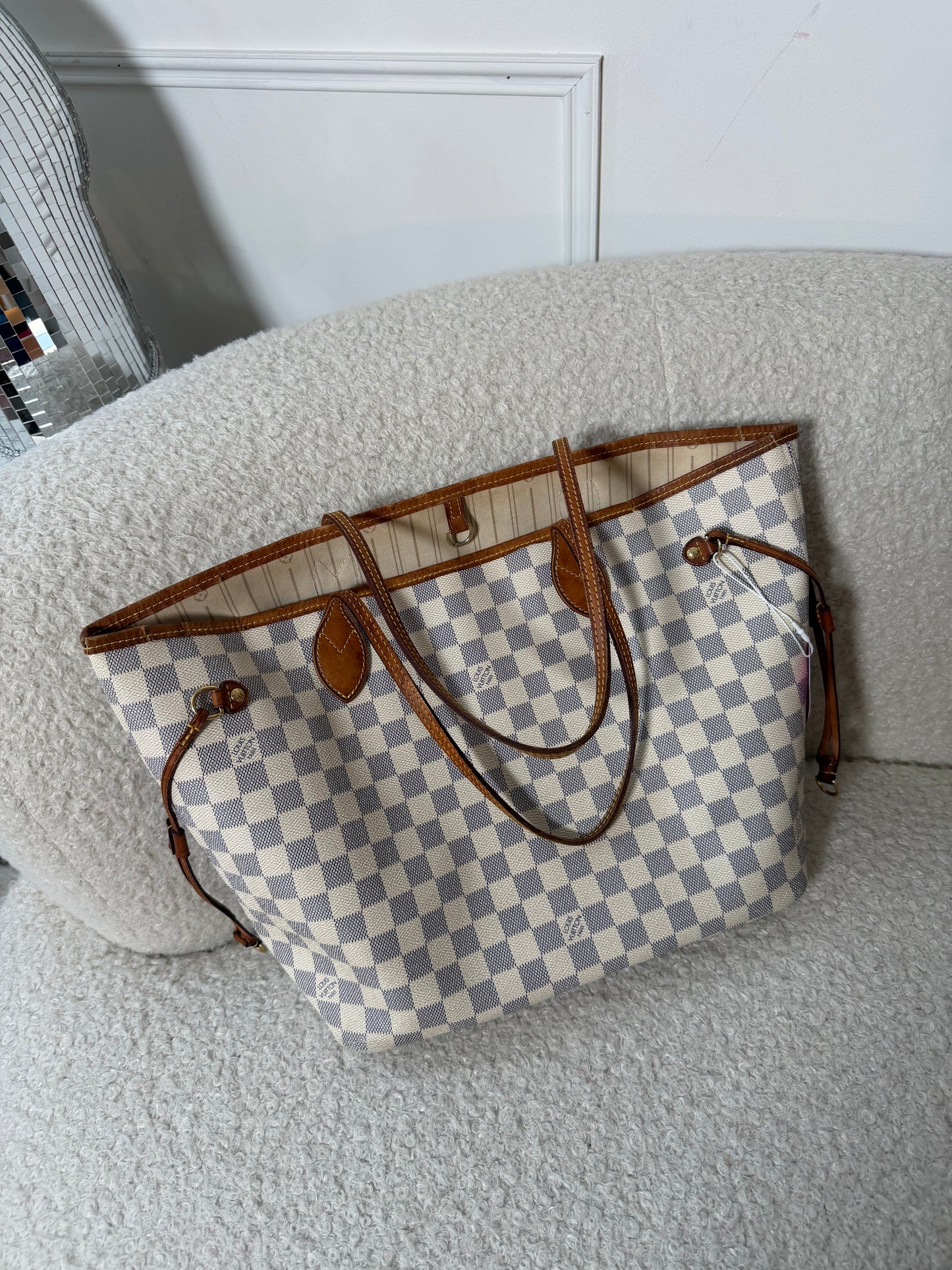 Pre-Owned Damier Azur Coated Canvas Neverfull MM