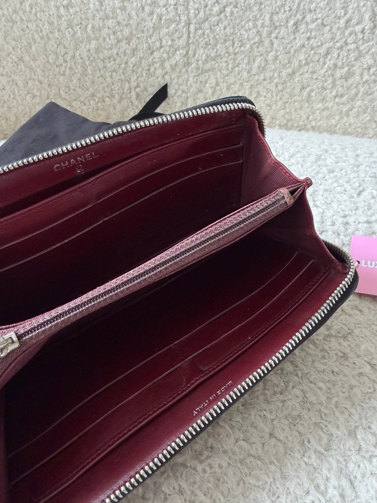Black Caviar Leather Wallet