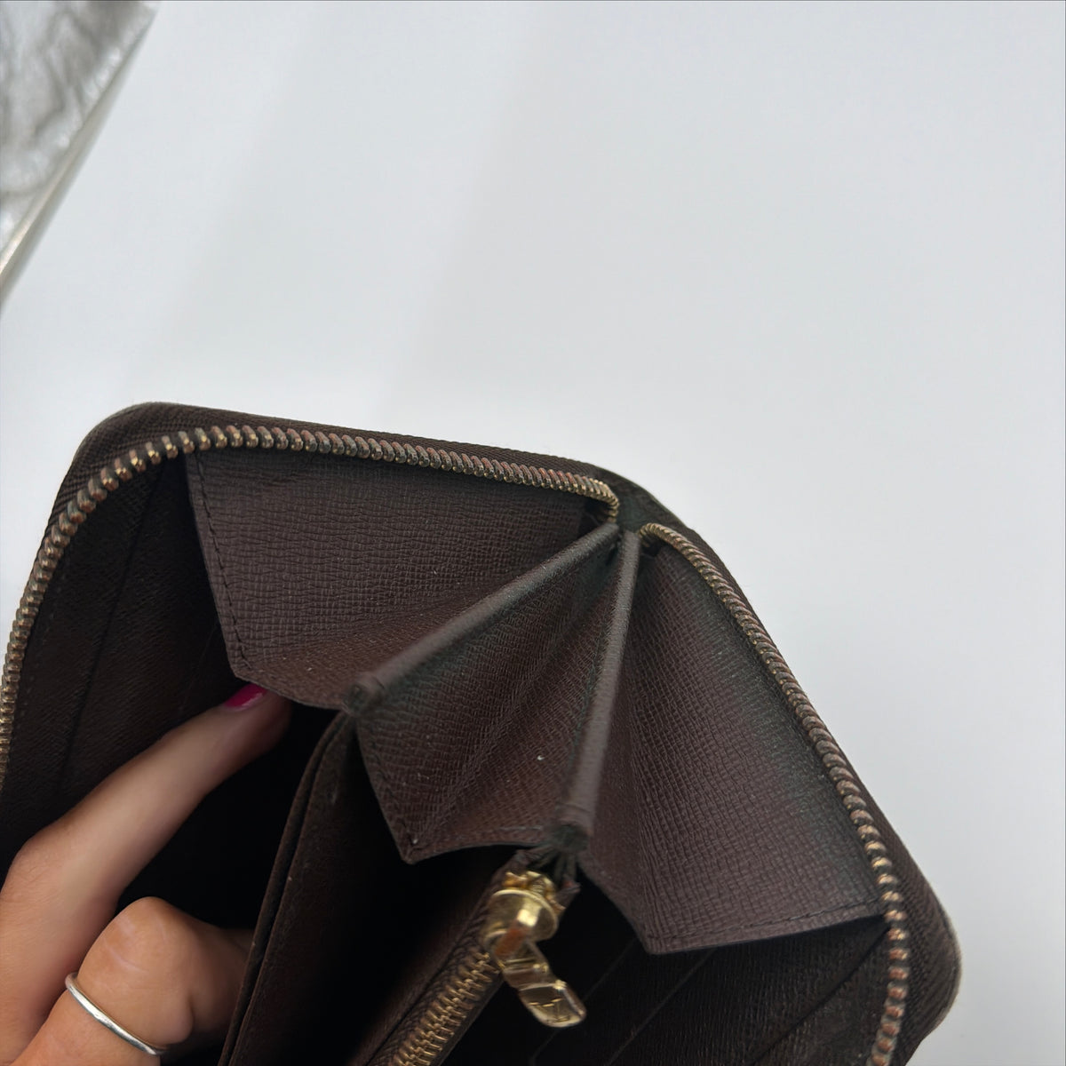 Pre-Owned Damier Ebeen Coated Canvas Wallet