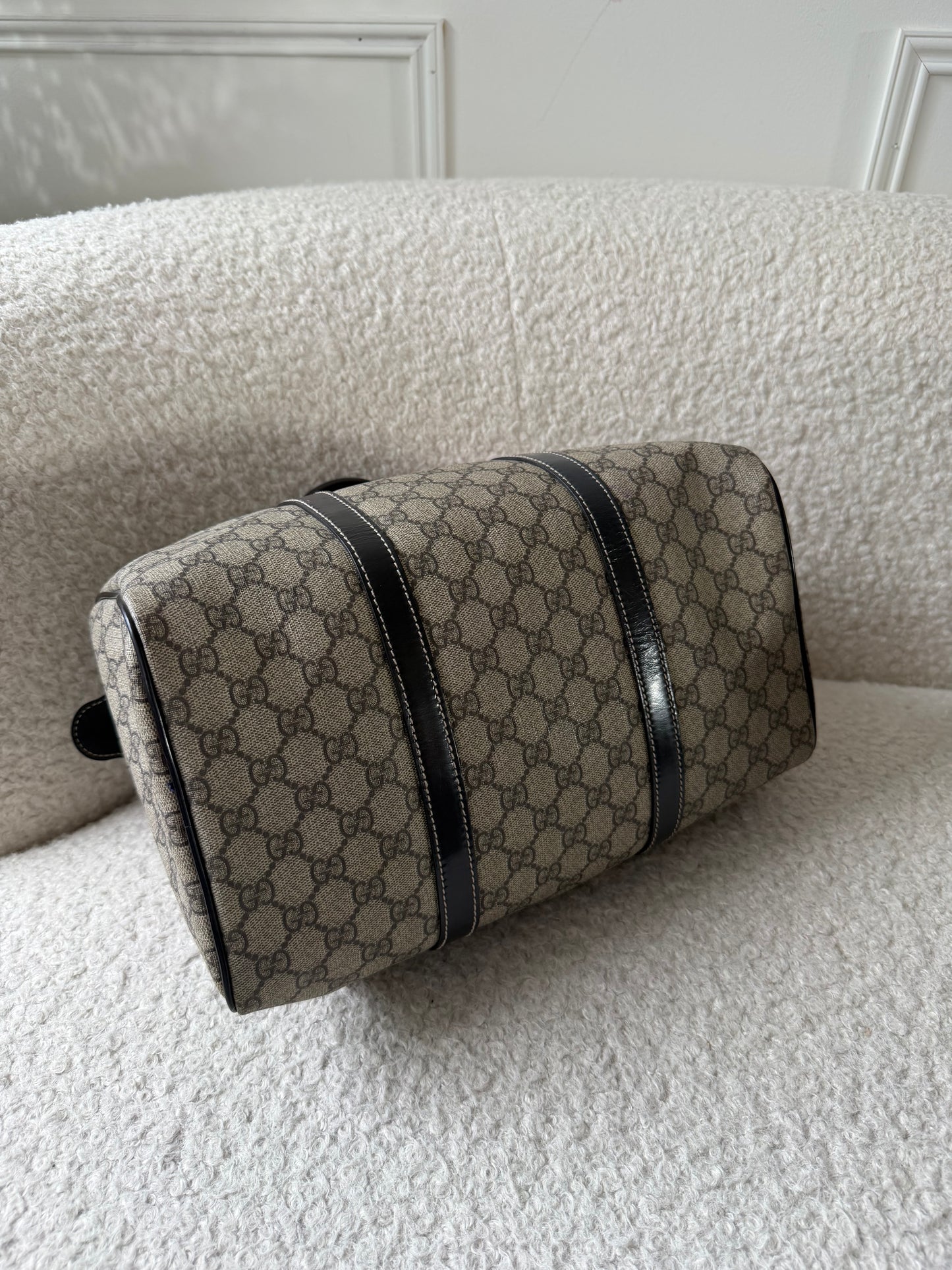 GG Supreme Canvas Boston Bag