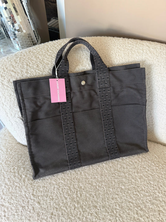 Grey Canvas Fourre Tote Bag