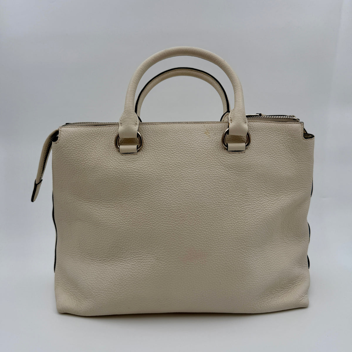 Pre-Owned White Leather Crossbody Bag