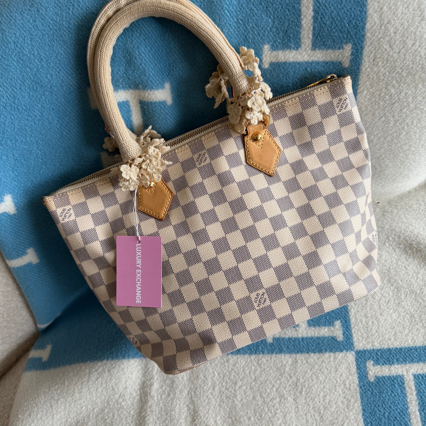 Pre-Owned Damier Azur Canvas Saleya PM