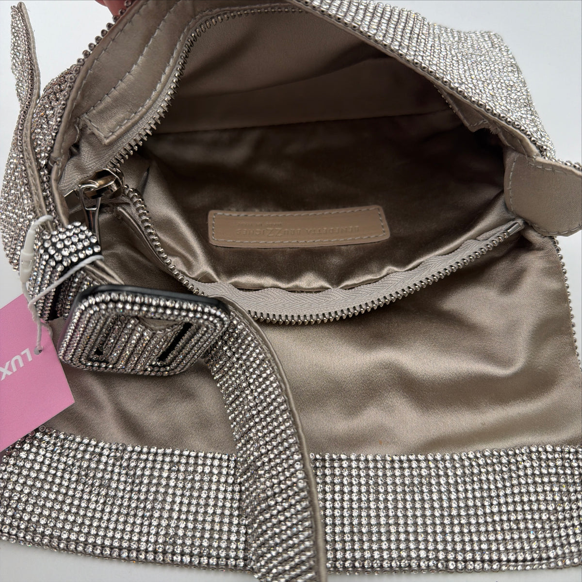 Pre-Owned Jewelled Fabric Handbag