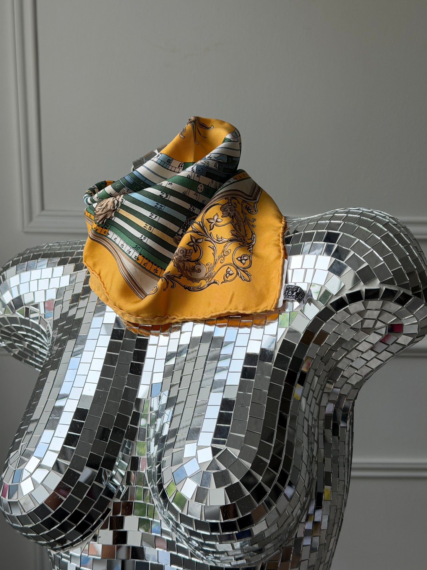 Yellow Sundial Silk Scarf 55