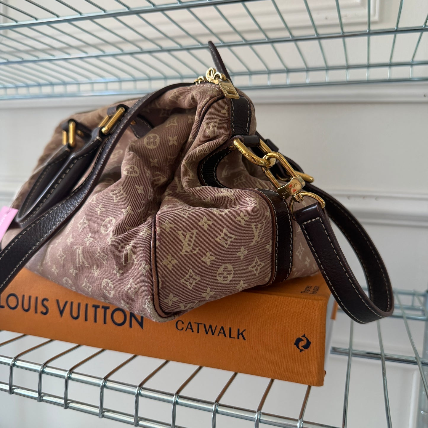Pre-Owned Brown Mini Lin Canvas Speedy 30