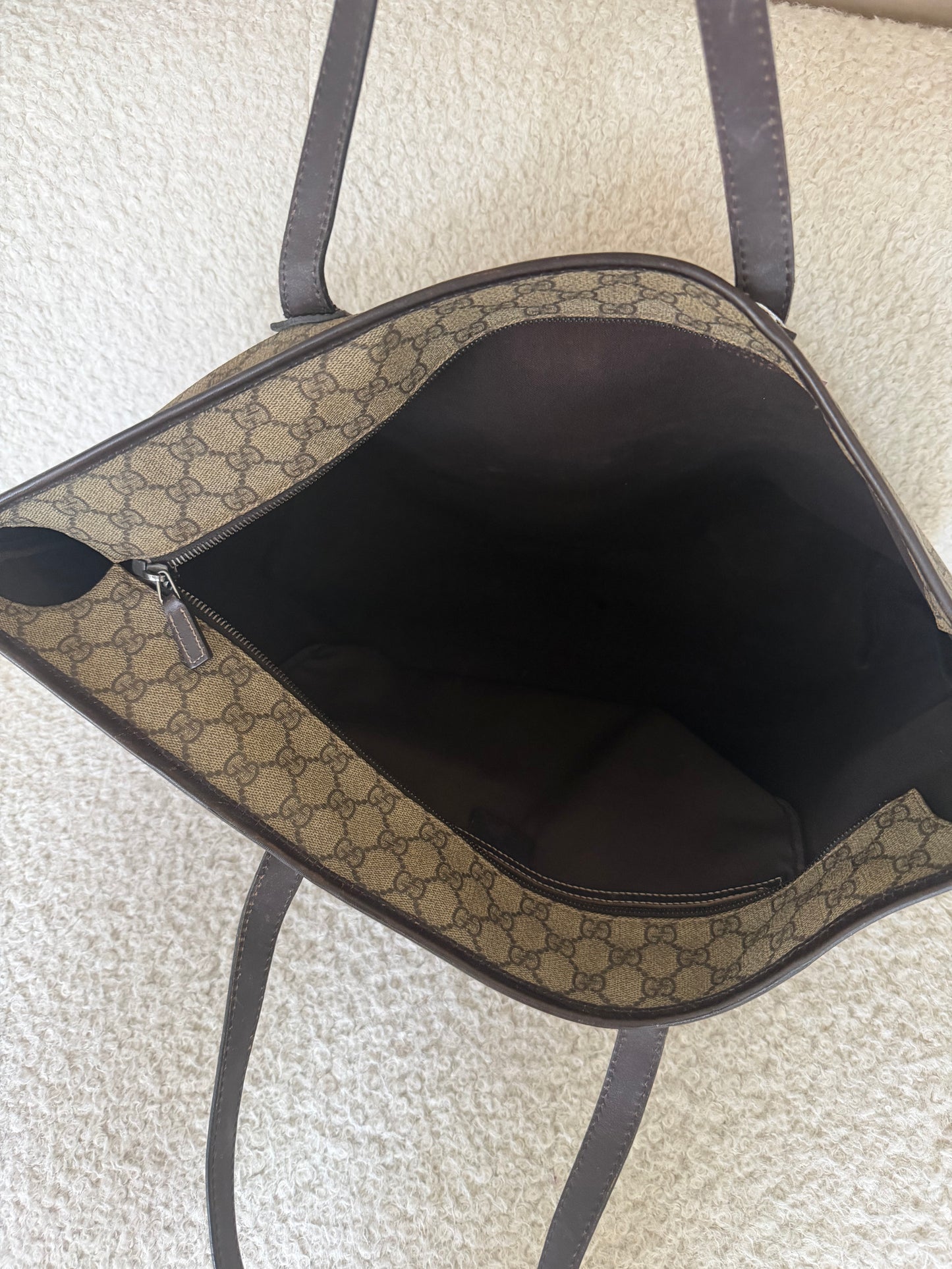 Pre-Owned GG Supreme Canvas Large Shopper Tote Handbag